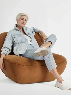 Clearance Witte Leren Comfort Instapper Dames Comfort Schoenen