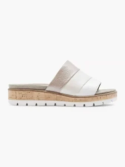 Online Witte Leren Comfort Slipper Dames Slippers