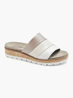Online Witte Leren Comfort Slipper Dames Slippers