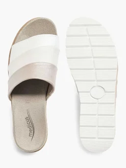 Online Witte Leren Comfort Slipper Dames Slippers