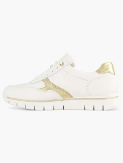 Sale Witte Leren Comfort Sneaker Dames Sneakers