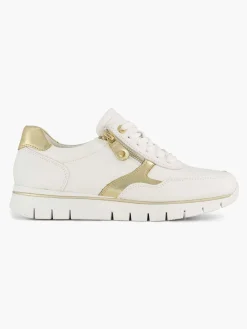 Sale Witte Leren Comfort Sneaker Dames Sneakers