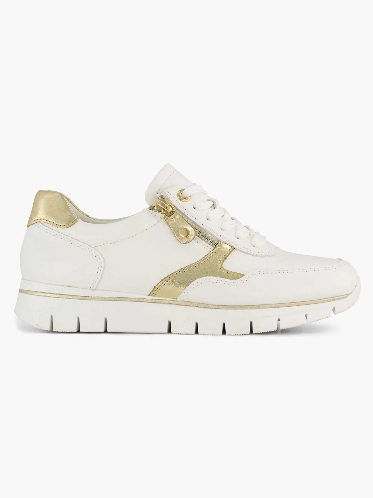 Sale Witte Leren Comfort Sneaker Dames Sneakers