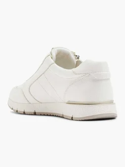 Outlet Witte Leren Comfort Sneaker Dames Comfort Schoenen
