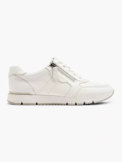 Outlet Witte Leren Comfort Sneaker Dames Comfort Schoenen