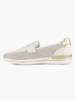 Sale Witte Leren Instapper Dames Comfort Schoenen