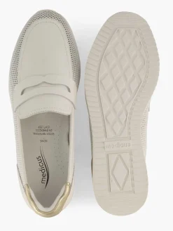 Sale Witte Leren Instapper Dames Comfort Schoenen