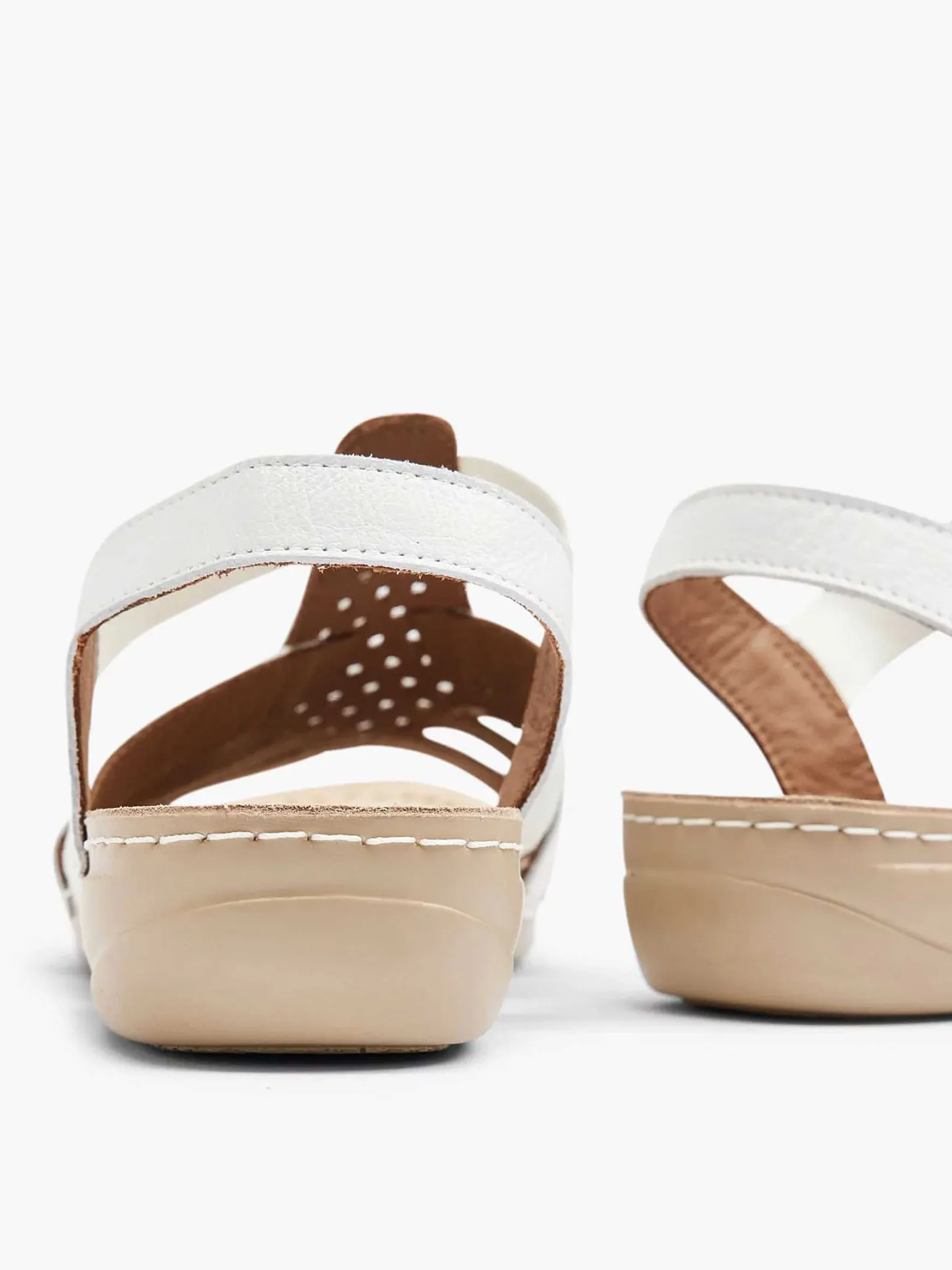 Best Witte Leren Sandaal Dames Comfort Schoenen