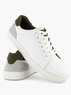Hot Witte Leren Sneaker Heren Sneakers