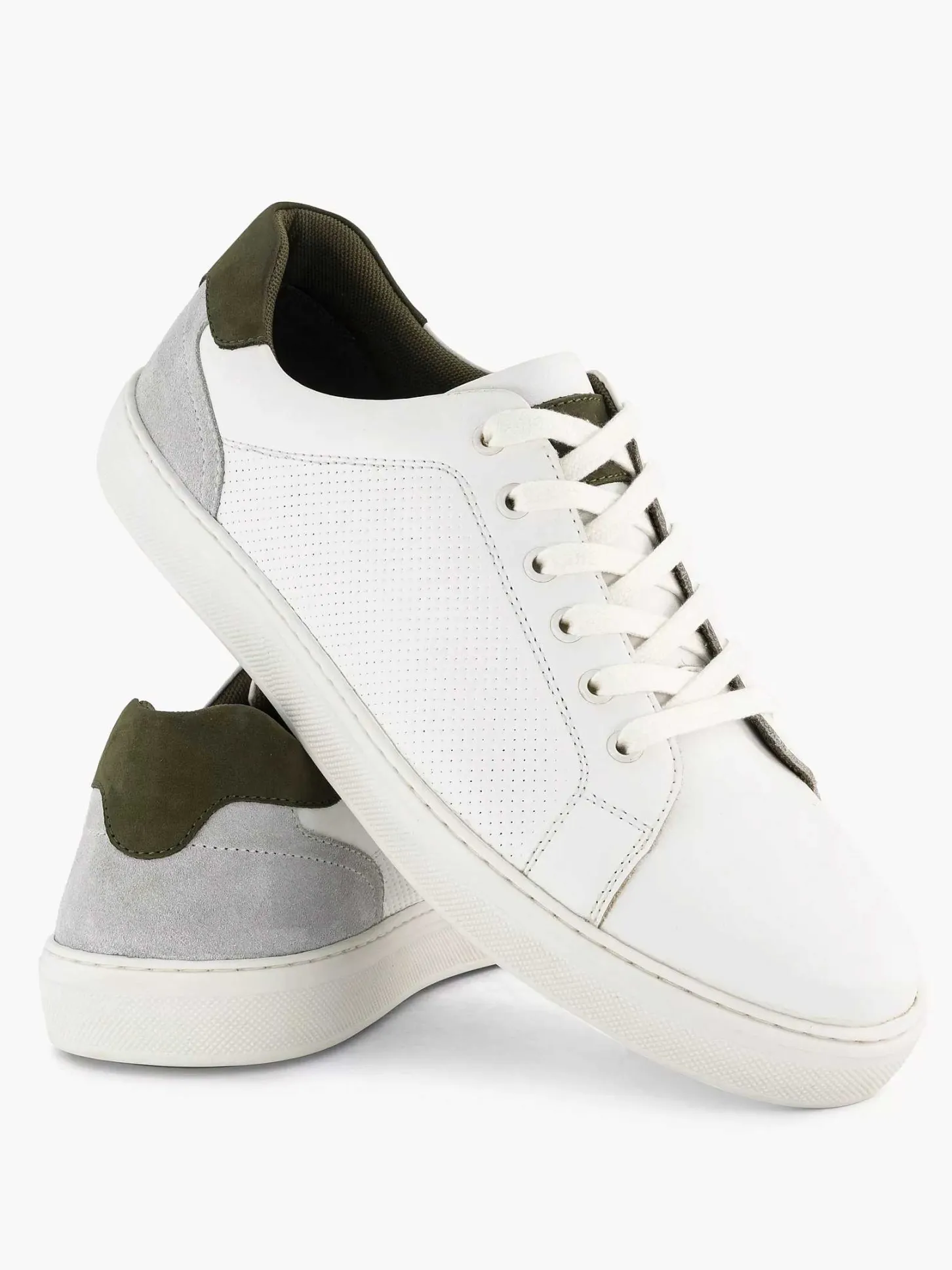 Hot Witte Leren Sneaker Heren Sneakers