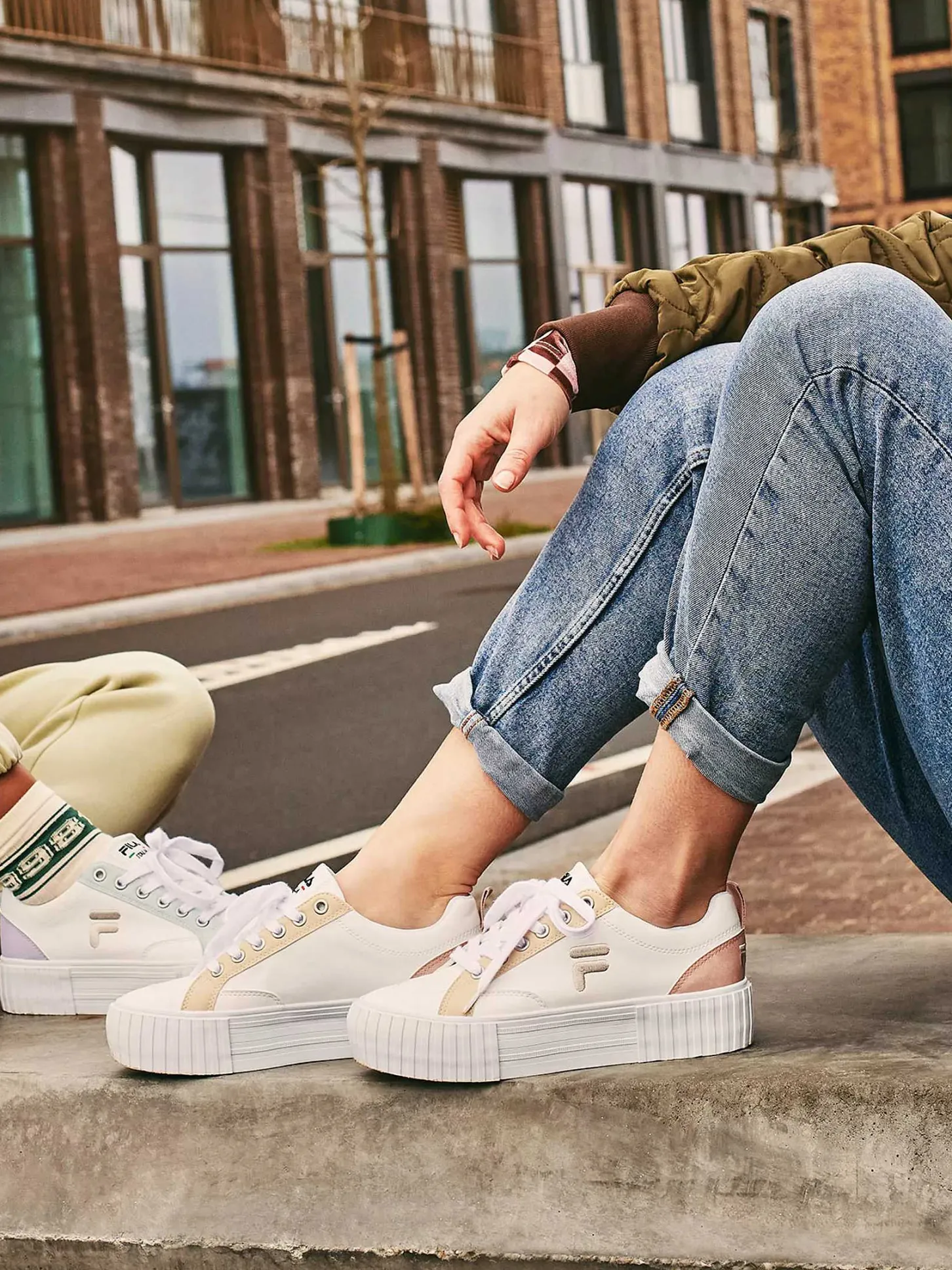 Witte Platform Sneaker Dames Sneakers