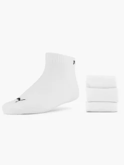 Witte Quarter Plain 3 Pak 43-46 Heren Sokken