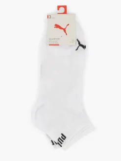 Witte Quarter Plain 3 Pak 43-46 Heren Sokken
