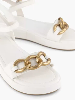 Clearance Witte Sandaal Sierketting Dames Sandalen