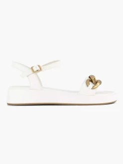 Clearance Witte Sandaal Sierketting Dames Sandalen