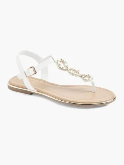 Sale Witte Sandaal Sierketting Dames Sandalen
