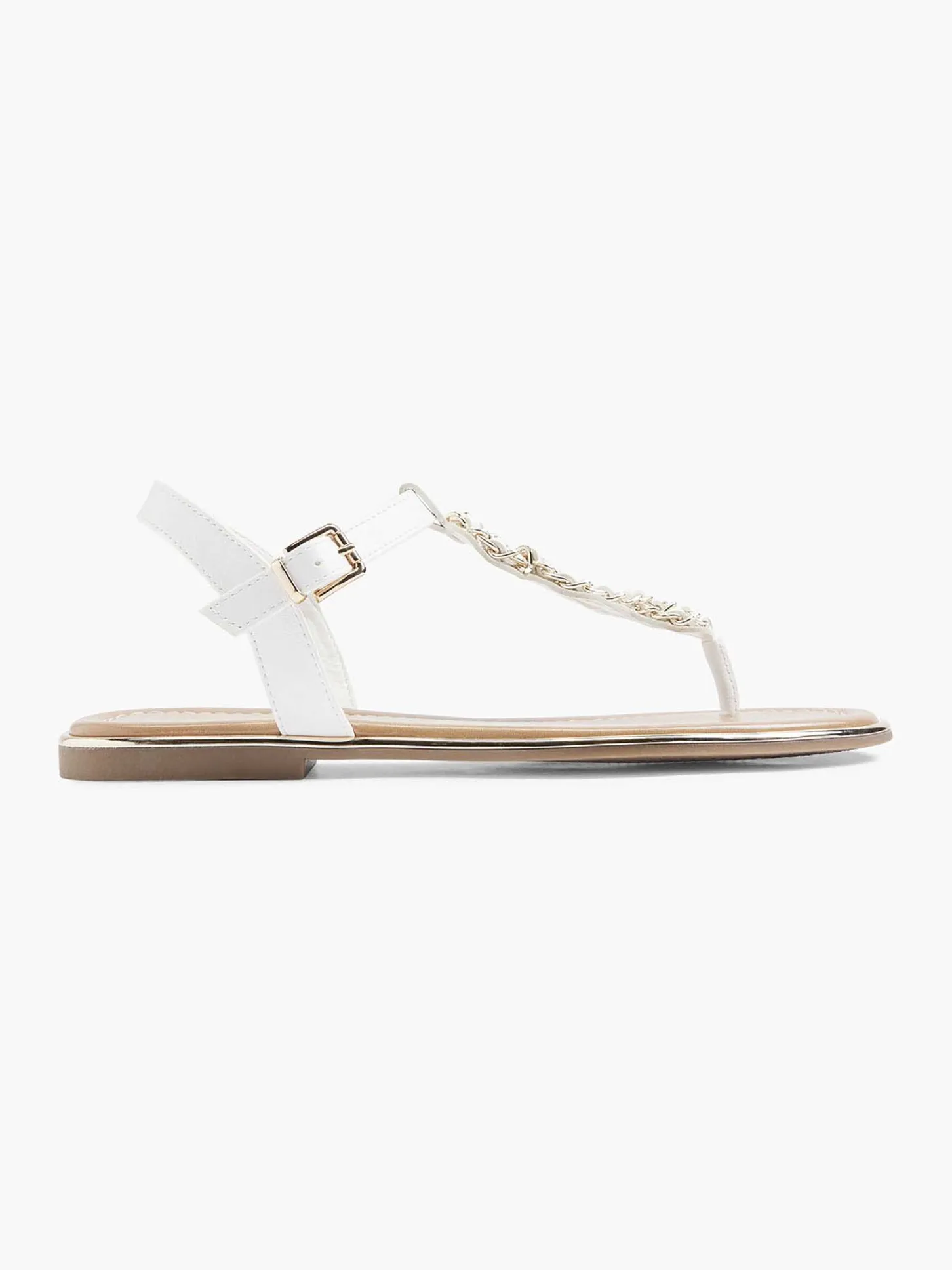 Sale Witte Sandaal Sierketting Dames Sandalen