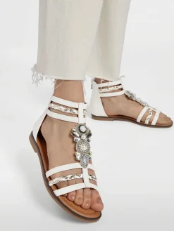 Discount Witte Sandaal Steentjes Dames Sandalen