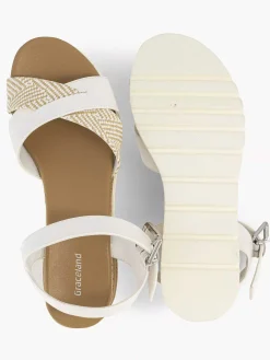 Discount Witte Sandalette Dames Sandalen
