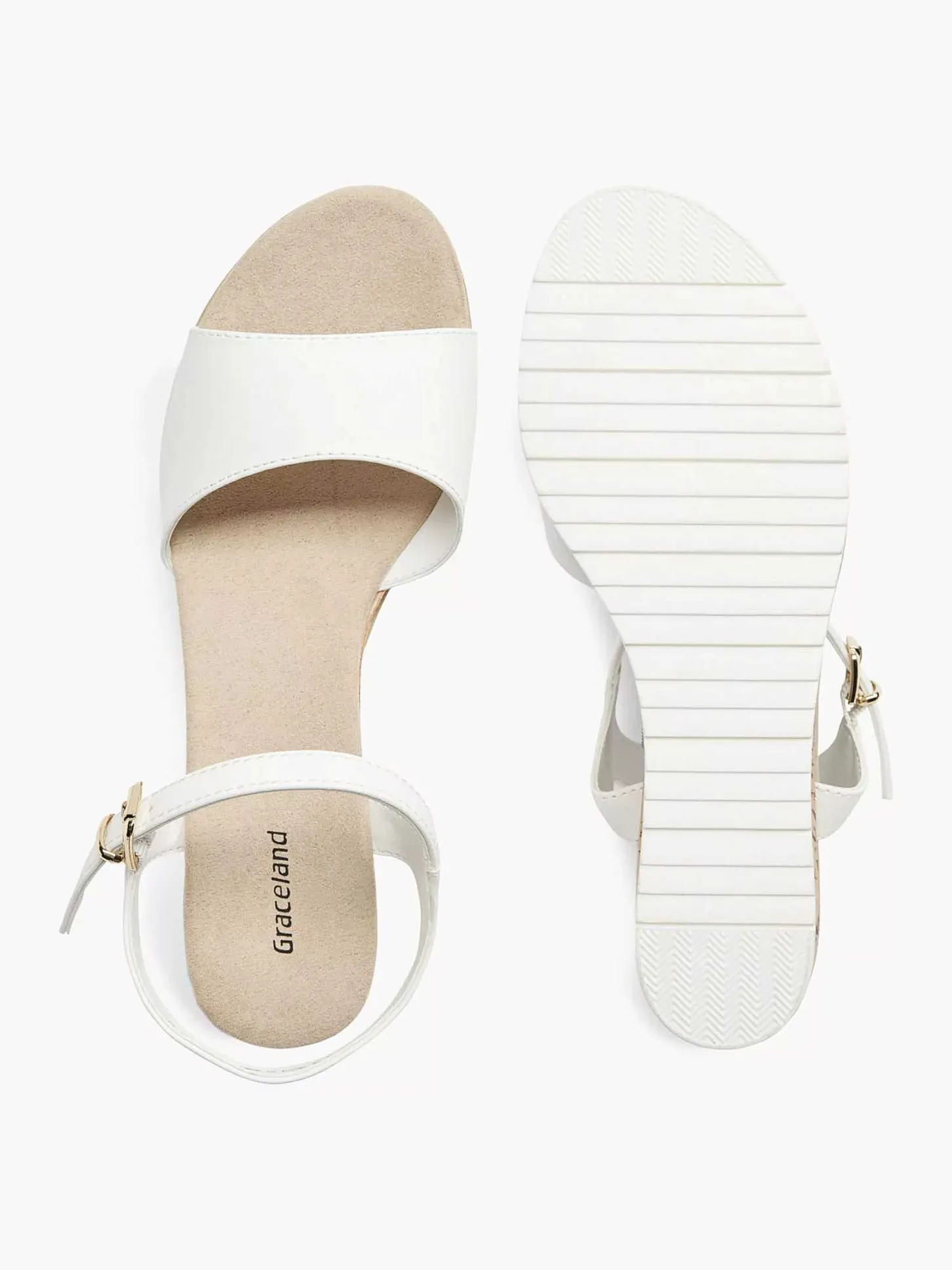 Hot Witte Sandalette Sleehak Dames Sandalen