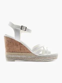 Witte Sandalette Sleehak Dames Sandalen