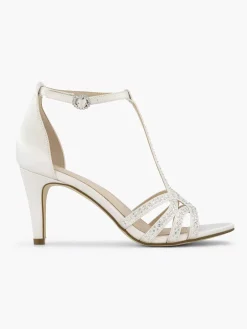Best Witte Sandalette Steentjes Dames Hoge Hakken