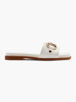 Outlet Witte Slipper Sierketting Dames Slippers