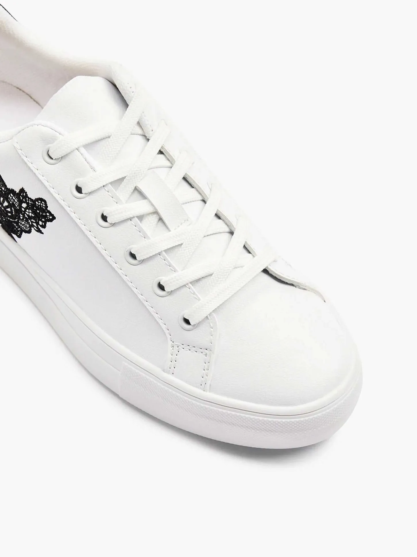 Clearance Witte Sneaker Bloemen Dames Sneakers