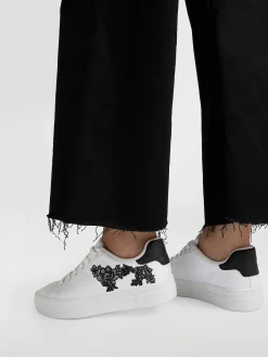 Clearance Witte Sneaker Bloemen Dames Sneakers