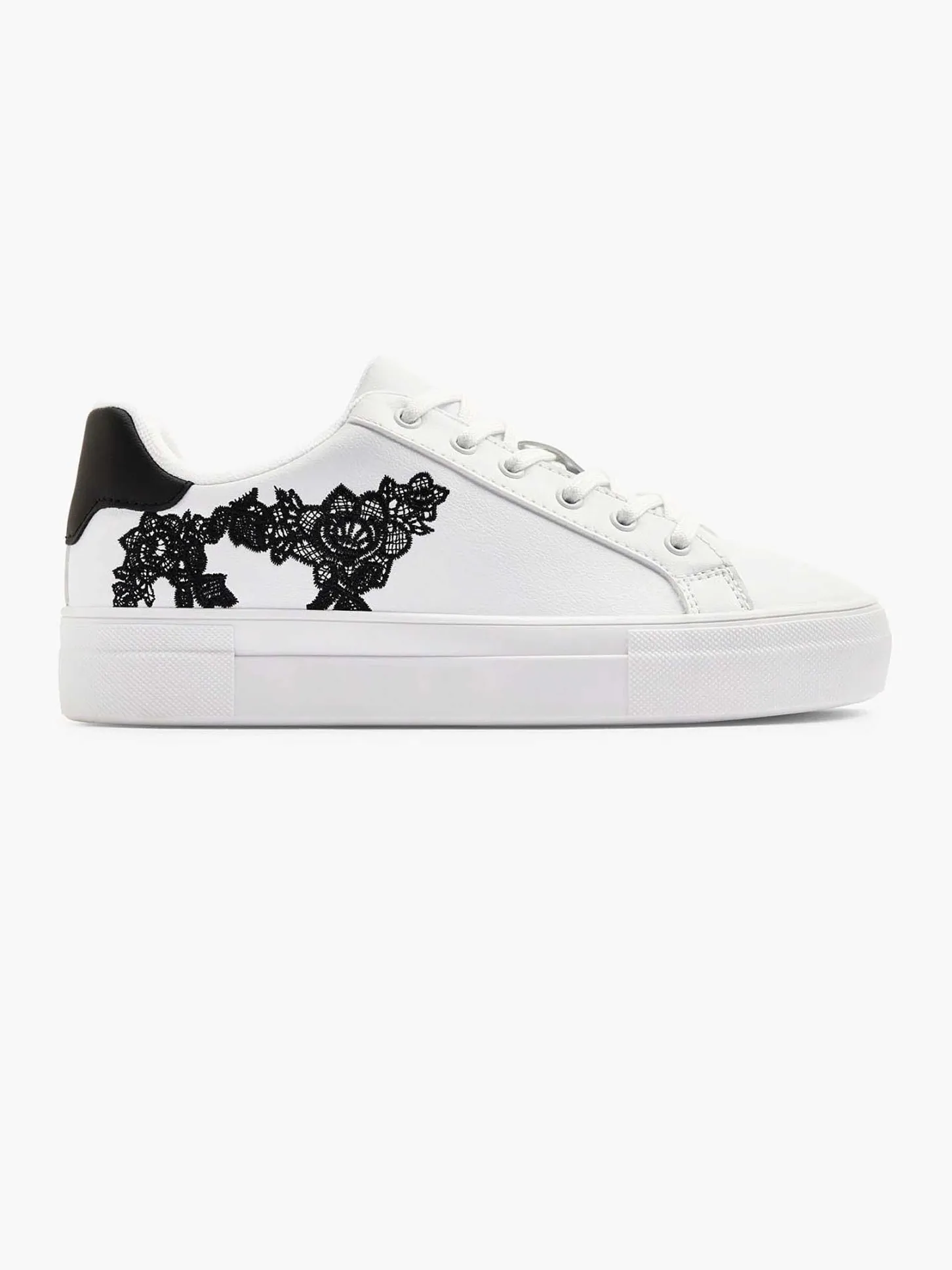Clearance Witte Sneaker Bloemen Dames Sneakers