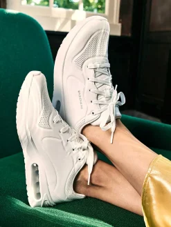 Clearance Witte Solitair - Perle Dames Sneakers