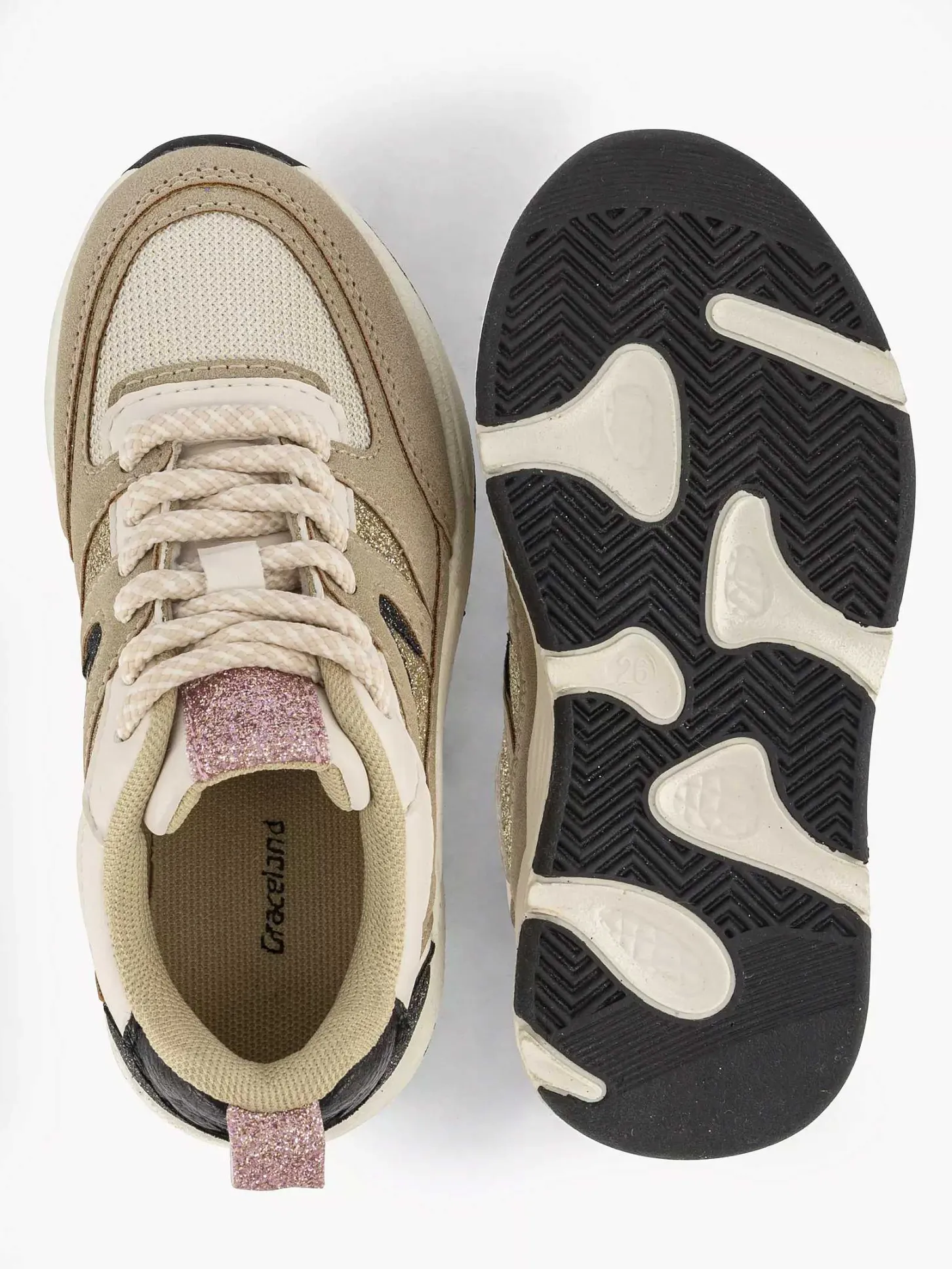 New Zandkleurige Chunky Sneaker Kinderen Jongensschoenen