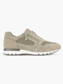 New Zandkleurige Leren Comfort Sneaker Dames Comfort Schoenen