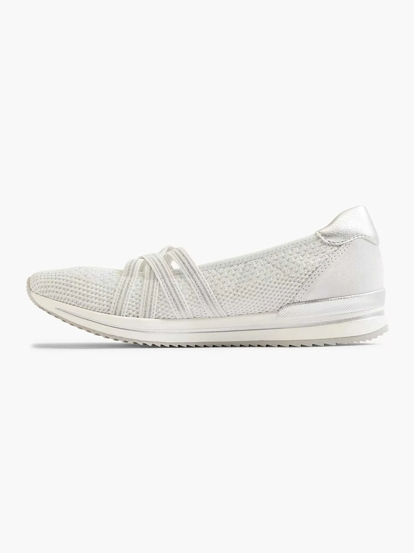 Sale Zilveren Comfort Instapper Dames Comfort Schoenen