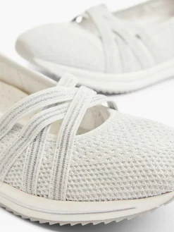 Sale Zilveren Comfort Instapper Dames Comfort Schoenen
