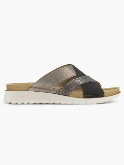 Hot Zilveren Comfort Slipper Dames Sandalen