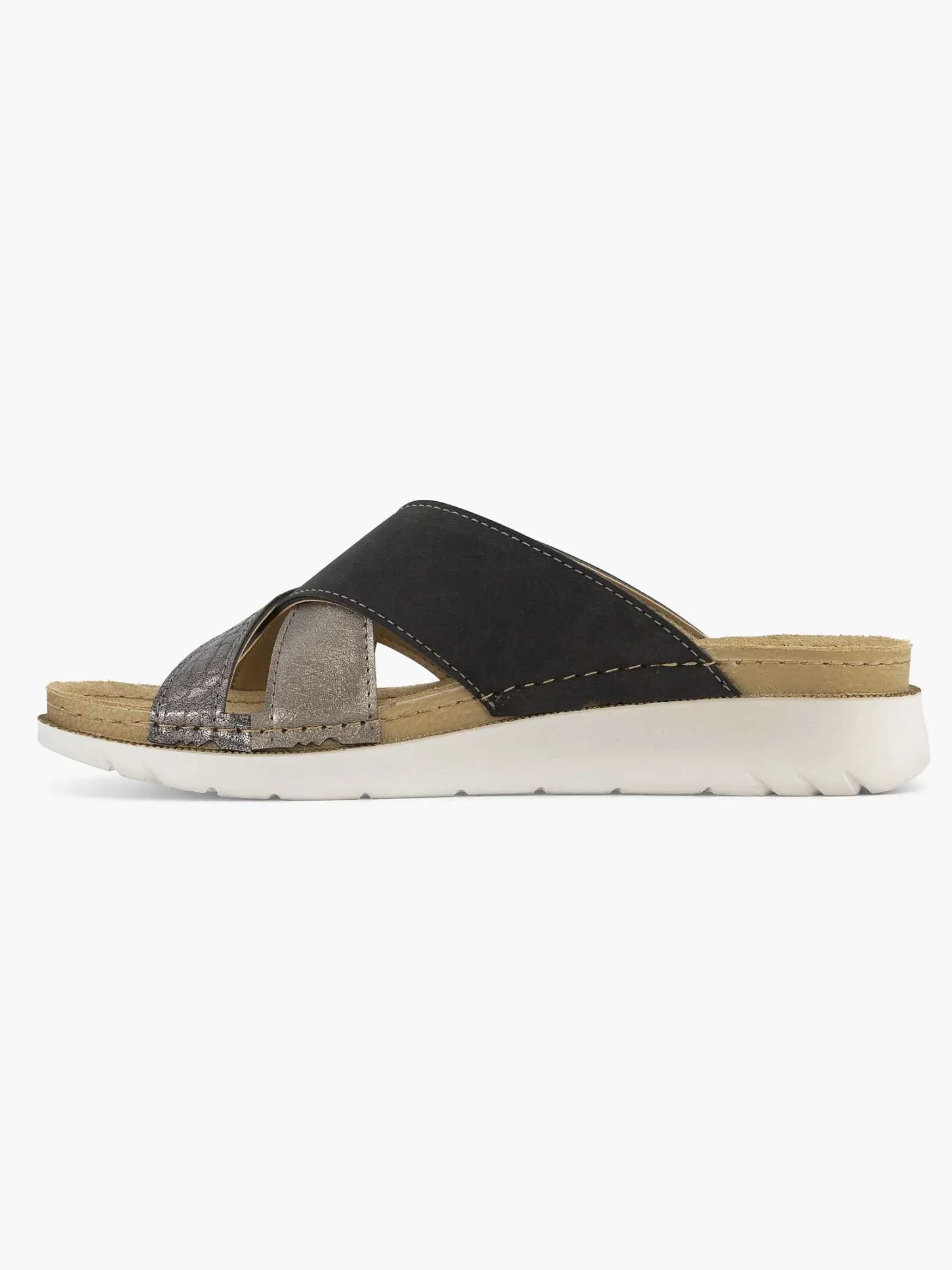 Hot Zilveren Comfort Slipper Dames Sandalen