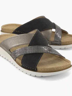 Hot Zilveren Comfort Slipper Dames Sandalen