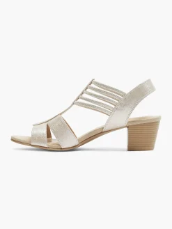 Zilveren Sandaal Elastisch Dames Sandalen