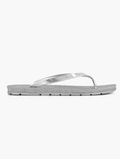 Outlet Zilveren Teenslipper Dames Slippers