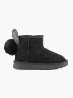 Clearance Zwarte Boot Konijn Gevoerd Kinderen Babyschoenen