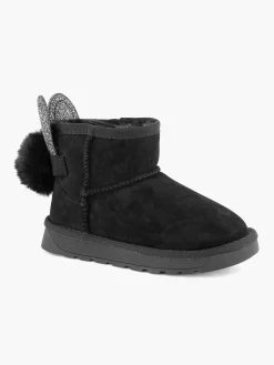 Clearance Zwarte Boot Konijn Gevoerd Kinderen Babyschoenen