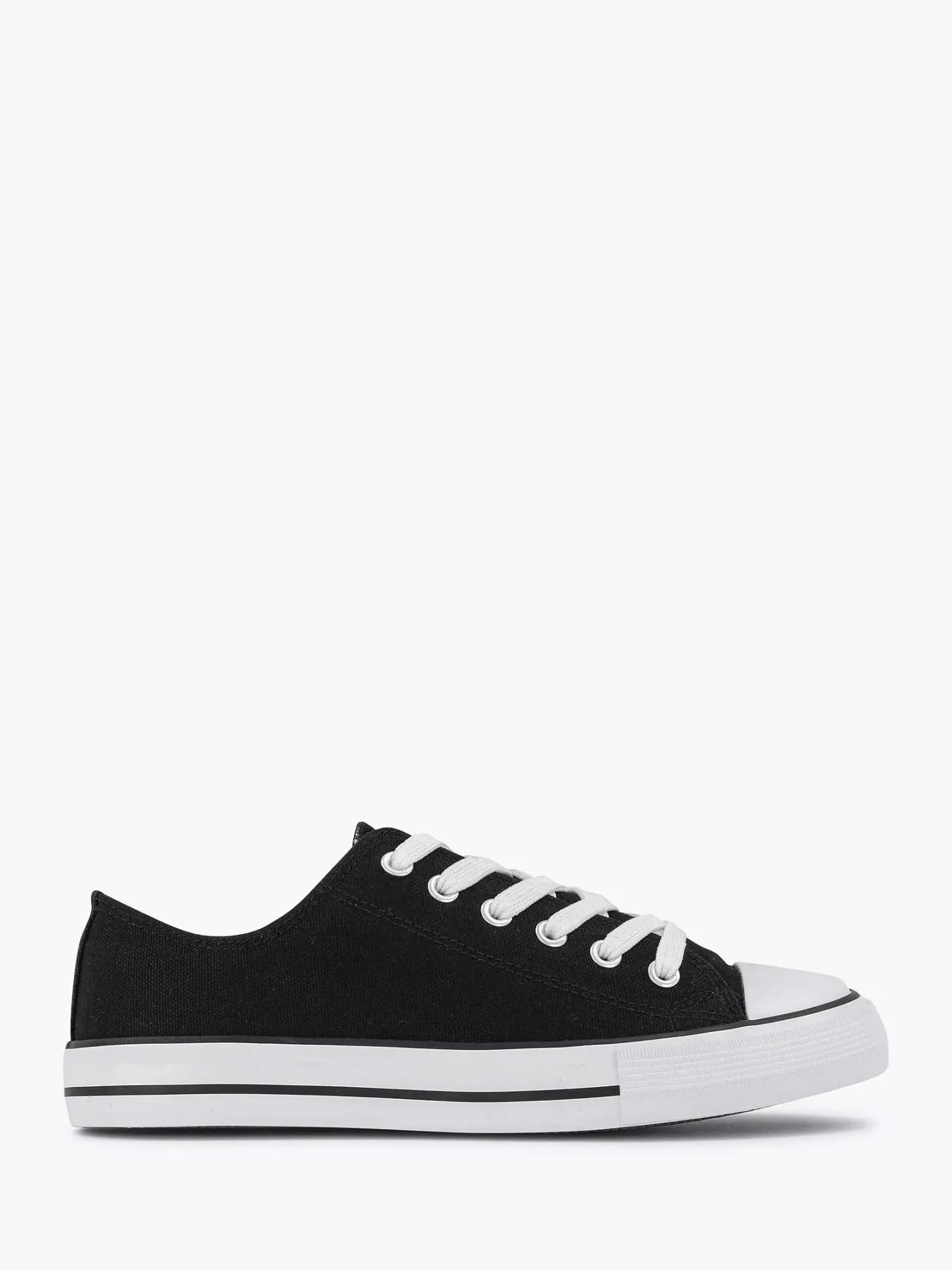 Sale Zwarte Canvas Sneaker Dames Sneakers