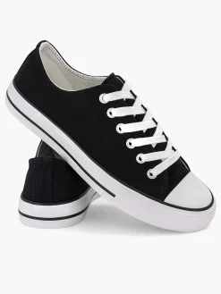 Sale Zwarte Canvas Sneaker Dames Sneakers