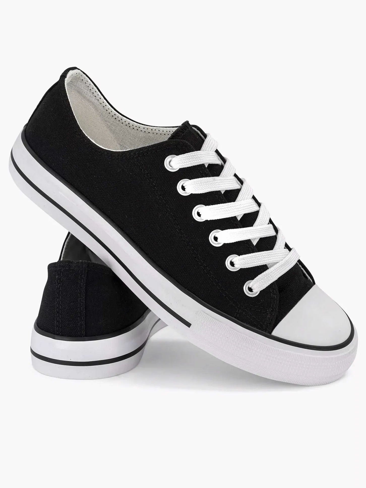 Sale Zwarte Canvas Sneaker Dames Sneakers