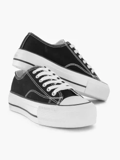 Sale Zwarte Canvas Sneaker Dames Sneakers