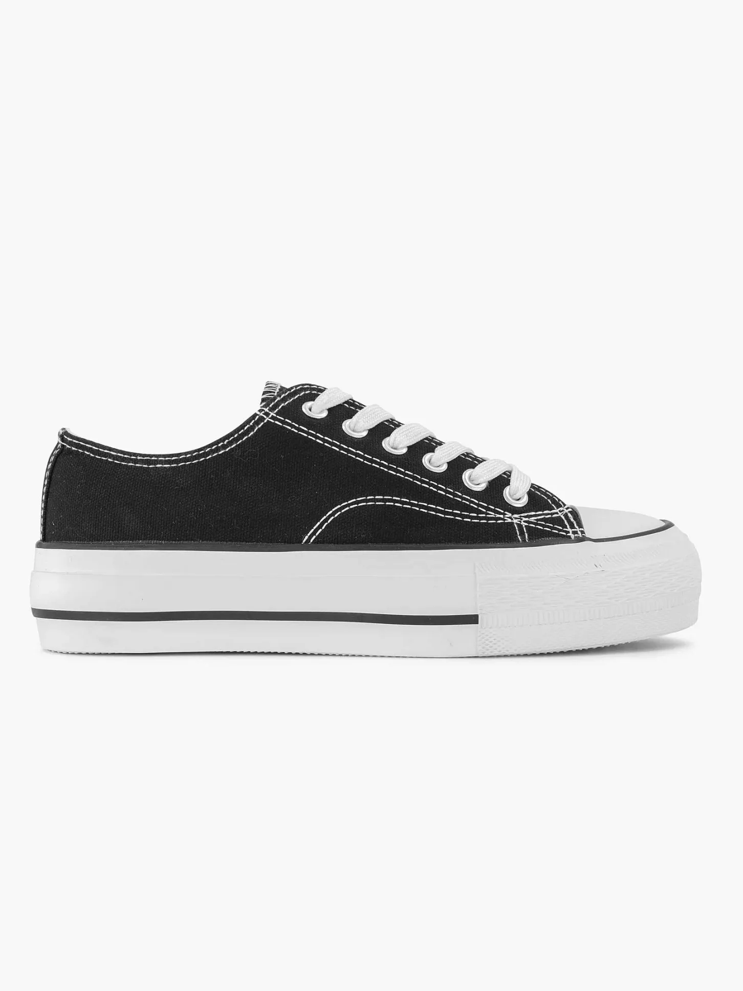 Sale Zwarte Canvas Sneaker Dames Sneakers