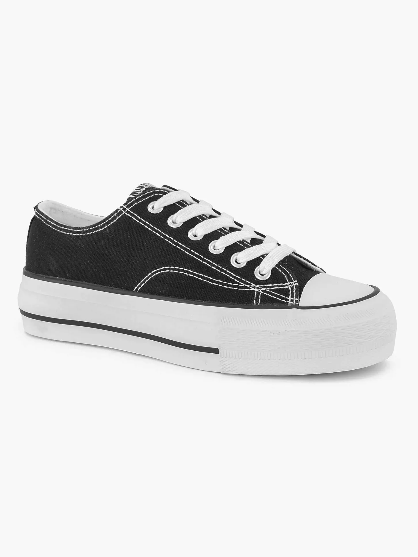 Sale Zwarte Canvas Sneaker Dames Sneakers