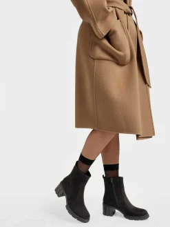 Hot Zwarte Chunky Enkellaars Hak Dames Enkellaarzen & Boots