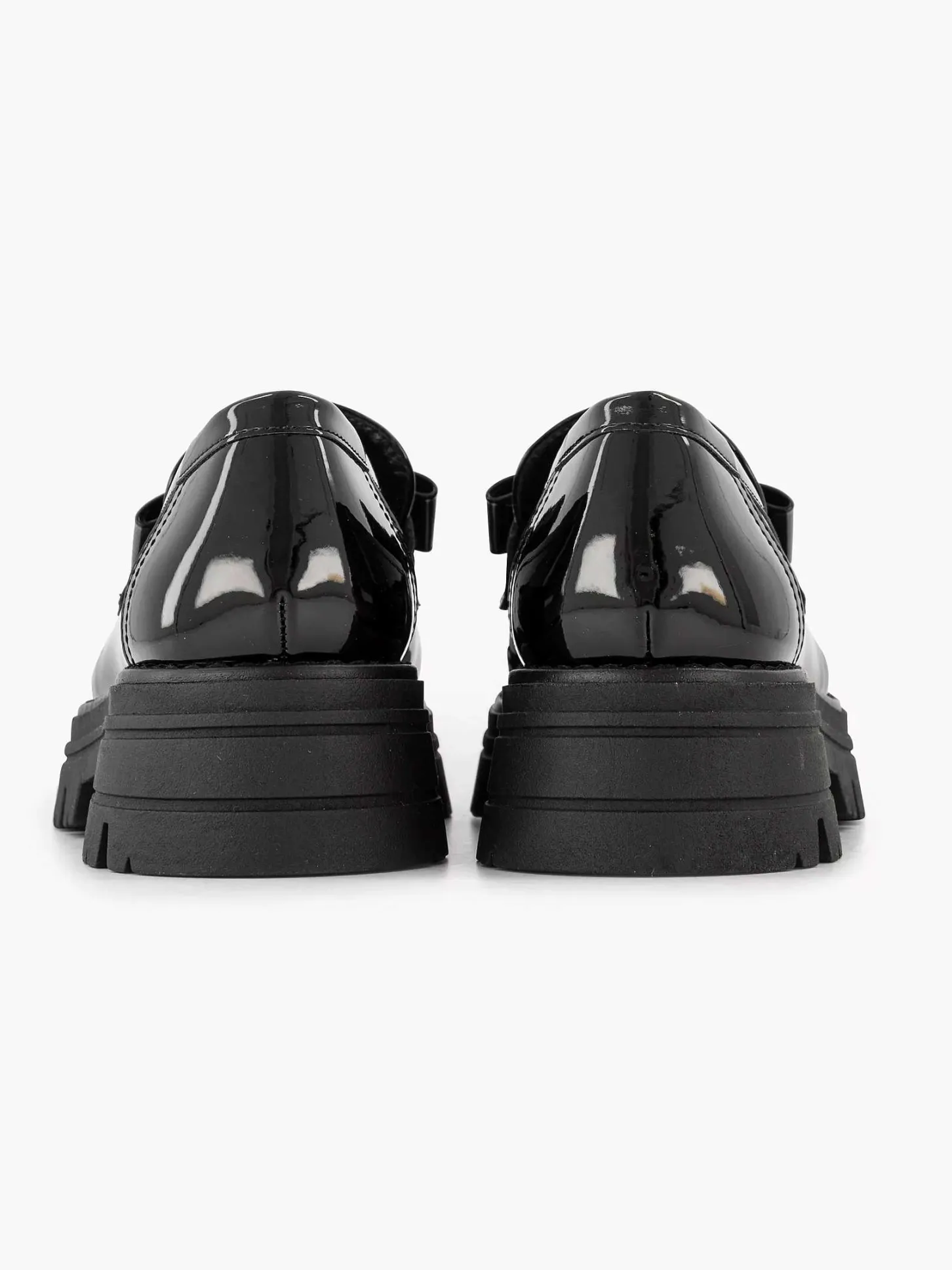 New Zwarte Chunky Loafer Lak Dames Instappers